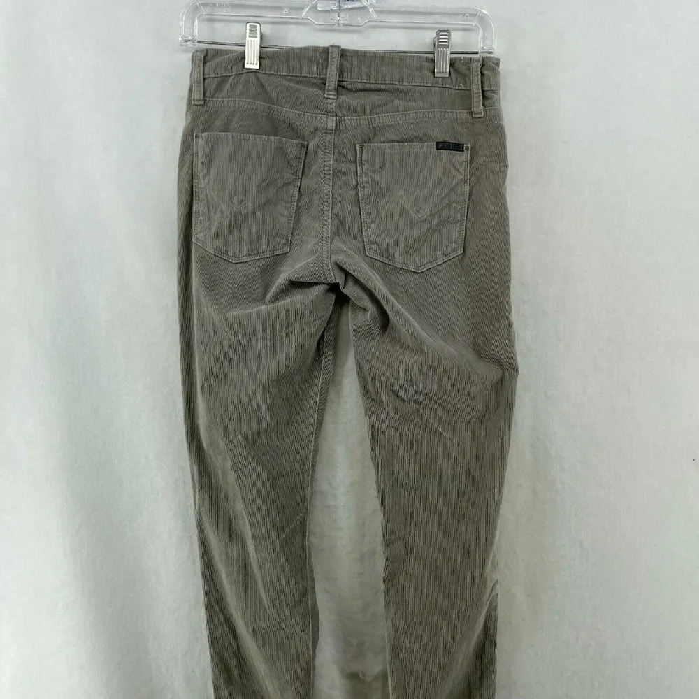 Hudson Pants Womens Sz 26 Taupe Gray Skinny Stretch Zip Mid Rise Pocket Corduroy - Picture 6 of 13